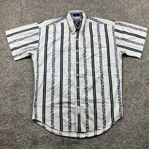 Vintage Chaps Ralph Lauren Shirt Size Medium Denim Preppy‎ Patriotic America USA